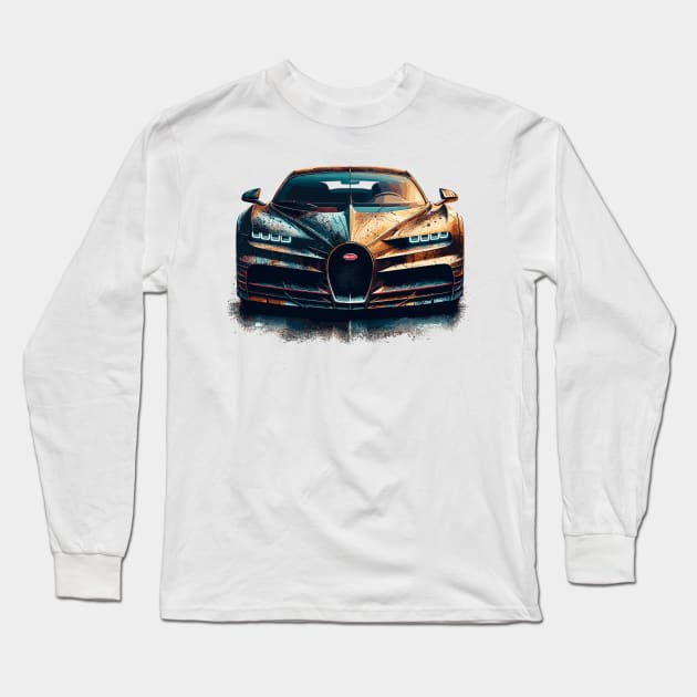 Bugatti Chiron Long Sleeve T-Shirt by Vehicles-Art